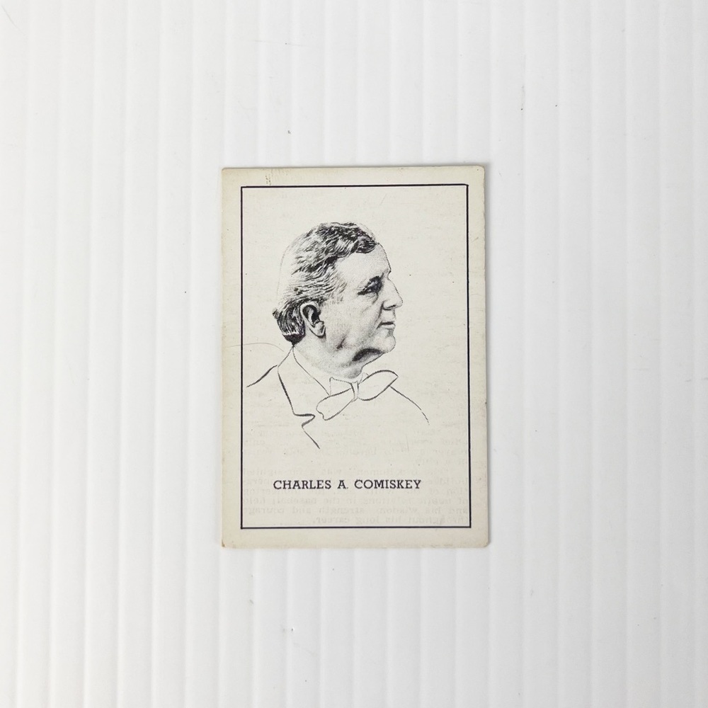 Vintage 1950 Callahan Hall of Fame Charles Comiskey Baseball Trading Card